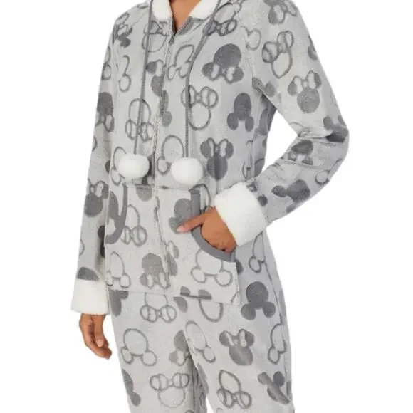 Disney Women's Mickey Mouse Pajamas Gray Size XL NWT - Picture 8 of 9